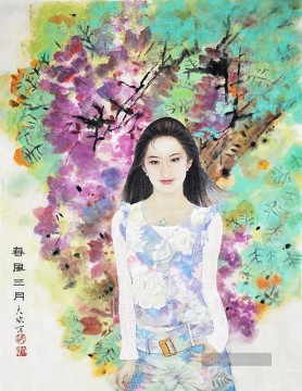 Chinesische Werke - moderne Mädchen Chinesische Malerei